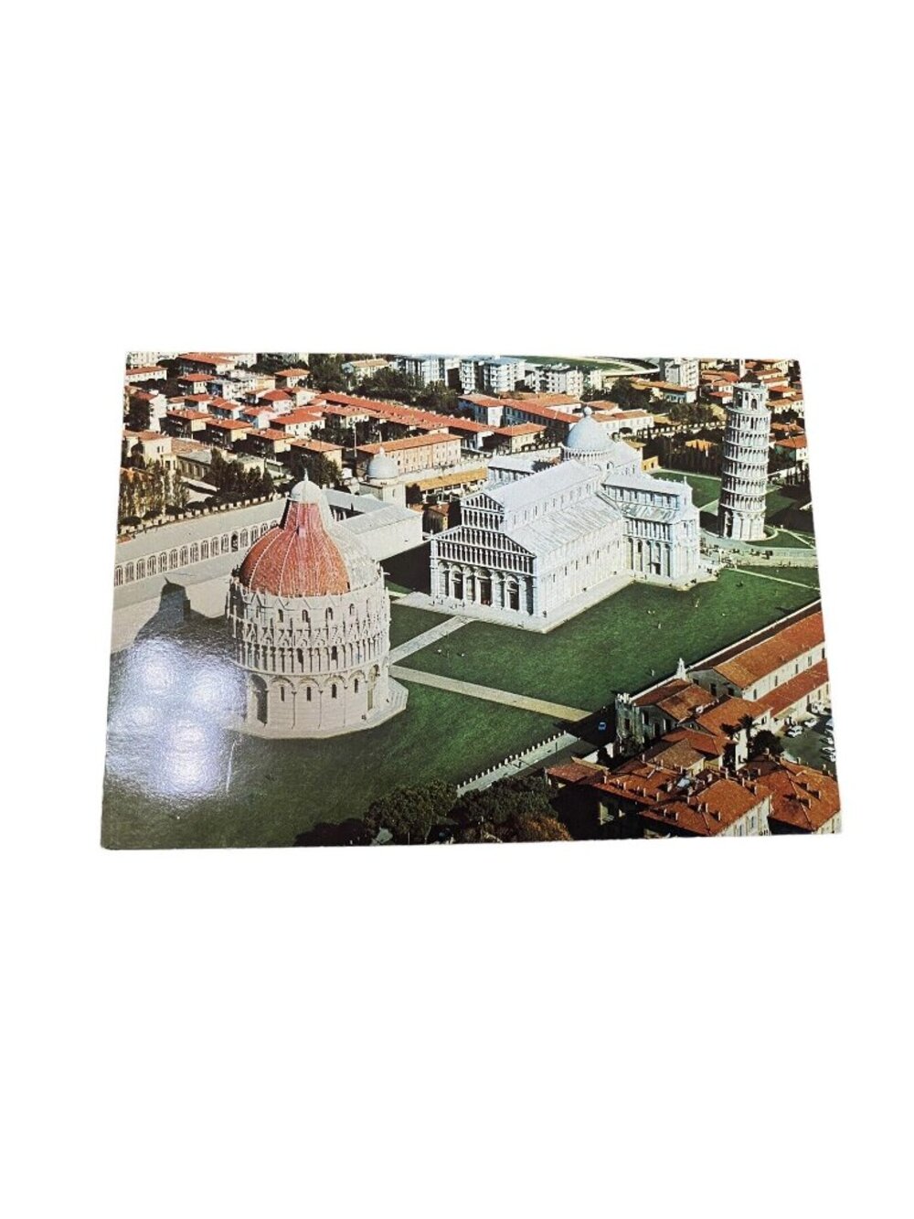 Vtg Postcard Arial View of Pisa Unposted